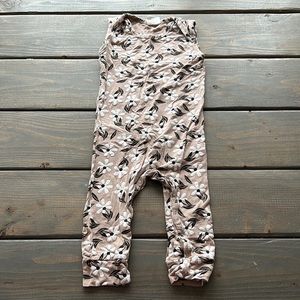 Kids Floral Sleeveless Romper - Pink